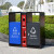 京工京选 户外垃圾桶不锈钢果皮箱室外小区公共环卫大容量垃圾箱 升级款三分类-G2035