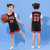 逸卡米 亲子款儿童成人篮球服套装假两件男女学生夏季训练运动短袖 短袖白色30号男女同款 儿童100码  20-30斤