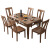 木与贵金花梨木全实木西餐桌新中式实木长方形桌子客厅小户型家用饭桌 1.35米岩板餐桌