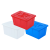 带盖水箱长方形塑料蓝色614水箱养殖箱周转分拣箱胶箱海鲜水产周 红加盖子140K外尺寸:740*535*41