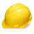 呗哩兔MSA梅思安V型防砸安全帽工地施工领导建筑工程头盔透气国标加厚男 桔红色PE 一指键