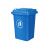 50升可回收垃圾分类桶带盖大号户外办公商用酒店厨房收纳 绿色-厨余垃圾 50L加厚无轮款