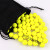 可能性教具彩色计数球100颗收纳盒装塑料实心小球15mm小学初中数学概率统计学习学具教学仪器器材圆形 黄色小球/100颗/黑袋装
