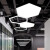 动真格（DongZhenGe）办公室led长条灯六边形组合拼接造型蜂巢灯超市异形灯健身房吊灯 黑色人字型60cm24w白光
