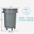 厨房大号商用户外大圆形泔水子定制垃圾桶容量环卫餐饮带轮桶 白云80L不带滑轮