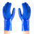 耐油耐酸碱手套防水止滑浸塑橡胶防油防滑工业乳胶浸胶手套 橘色止滑手套