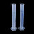 塑料量筒PP量筒蓝线带刻度直型小量杯加厚PP透明大容量实验室用 100ml白线刻度
