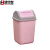  集华世 卫生间厨房带盖塑料垃圾桶办公室纸篓【10L颜色随机-3个装】JHS-0044