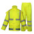 齐力安 分体式雨衣套装 交通路政环卫反光衣 荧光黄上衣+黄裤子 L