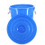 冰禹 BY-7513 大号加厚塑料圆桶 圆形收纳桶 大容量水桶垃圾桶 60L蓝色无盖