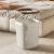KMB 家用垃圾桶带压框卧室客厅厨房卫生间镂空大号纸篓创意18L奶白色带绿框