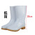 白色雨鞋耐油耐酸碱卫生靴牛筋底水鞋防滑白色工作雨鞋     3天 短筒雨鞋 43