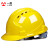LISM印字 安全帽工地男领导施工建筑工程电工头盔定制LOGO印字 黄色  三筋