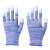 接线手套，手指涂胶 薄款白色尼龙PU涂指手套涂胶浸胶涂掌电子无 蓝色涂指手套（36双） S