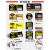 亚克力wifi密码提示牌贴墙无线网标识牌创意贴纸指示牌标牌 黄色长款 24.5x12cm
