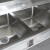 蕾佳洛 加厚201不锈钢水槽 带支架洗菜盆单槽水池双槽商用三槽洗碗池 可定制 1200*600*800mm 双槽 0.9mm厚
