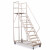 艾科堡 仓库登高梯移动平台梯高2.5米带滑轮围栏扶手安全工作梯 AKB-DGT-15
