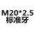 定制适用机用丝锥直丝攻手用攻丝M20M21M22M24M25M26M27M28*1*1.5*2*2. 米白色 m20*2.5标准