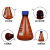 翌哲 丝口锥形瓶 螺口三角烧瓶高硼硅加厚实验耗材 棕色100ml/GL32盖 