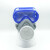 以勒8500A防毒防尘口罩连体单盒过滤式眼罩口罩一体防护面具面罩防化工气体工业粉尘全面具 8500A面具+60片防尘棉