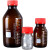 加厚玻璃GL45蓝盖试剂瓶密封化学实验瓶耐腐蚀样品瓶红盖四氟垫瓶 透明250ml红盖+四氟垫