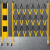 锦安行 JCH-HL-22 黑黄玻璃钢伸缩护栏围栏移动电力施工安全护栏隔离带防护栏 1200x4000mm 黄黑色