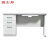 固士邦钢制工作桌三抽柜学习桌员工写字桌车间操作台1.4米长GA981