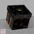 FANCYCHIC礼盒包装盒 纯黑星空ins礼物盒创意正方形篮球圣诞节发光生日零食 牛皮方盒40*40*40cm 方盒+拉菲草