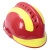抢险救援头盔户外安全头盔应急地震救助F2安全帽防护镜手电灯支架 红色抢险救援头盔