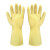 谋福J32耐酸碱工业乳胶橡胶手套加厚牛筋 劳保家务保洁洗车手套乳胶原色（4A乳胶手套 ）小号