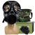 晋广源 08防毒面具头戴式防尘全面具整套  面具+绿箱子+迷彩包+君品罐