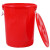 尚留鑫 加厚塑料水桶100L带盖红色圆桶大容量储水桶