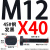 汐茨 45#钢T型螺丝冲床铣床螺栓杆t形模具压板螺丝M8-M36等定制 M12X40【45#钢 T型】 