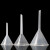 海斯迪克 HKQS-186 塑料透明小漏斗 实验室三角漏斗 耐高温锥形漏斗 150mm（10个）