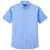 才子男装2022年夏季新款短袖衬衫男修身薄款商务休闲职业白色衬衣 蓝色 38