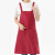 聚远（JUYUAN）围裙 上班工作服广告围腰厨房做饭餐饮专用 围裙 背带款枣红1件价