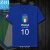 COLBETMIL纯棉短袖T恤男女意大利Italy足球训练服队服国家队衣服夏 经典款短袖宝蓝色A L 70至80公斤