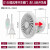 圆形排气扇卫生间6寸双向换气扇墙式窗式风扇4寸抽风机非 D款6寸带开关+排风+止回阀