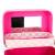 韩奢（Koreluxco） 高档化妆包整理女士便携网红高级手提式箱多功能护肤品收纳包 粉色小号单箱