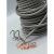 MTB消除静电绳金属钢丝银纤维绳复合机凹版涂布印刷机导电绳 3㎜ 无弹力10米 (不配磁铁) 铜扣地线送