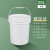 诺贝利奥 食品级塑料桶密封带盖桶小水桶包装桶 20L 螺旋款带提手白色