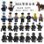 中国MOC小颗粒展示架军事积木特警人仔军火库儿童拼装玩具 浅紫色