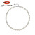 京润珍珠初华S925银白色米形淡水珍珠项链送妈妈8-9mm43+3cm