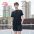 李宁（LI-NING）乒乓球服羽毛球服套装男女速干衣短裤短袖t恤运动服健身服球衣 黑色-男女同款 3XL