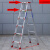 梯子加宽加厚铝合金双侧工程人字2米不伸缩便携爬梯折叠楼梯 2.0米红色加固加强