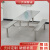 学校食堂餐桌椅不锈钢4/6/8人位员工连体餐桌椅组合工厂饭堂餐桌 不锈钢加固加强款-4人位