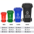 户外分类垃圾桶大号商用带盖室外物业环卫挂车垃圾桶100L10个以 100升加厚绿色厨余垃圾