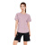 范迪慕 运动套装女夏短袖跑步短裤晨练服休闲瑜伽健身服 紫色+黑色 L 