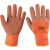 劳保手套手部防护冬季保暖加厚300#耐磨发泡胶手套 橘色增强指毛圈30双 指尖加强耐用