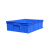 谋福 9559加厚零件盒周转箱物料盒长方形带盖（2号 蓝色650*410*155）